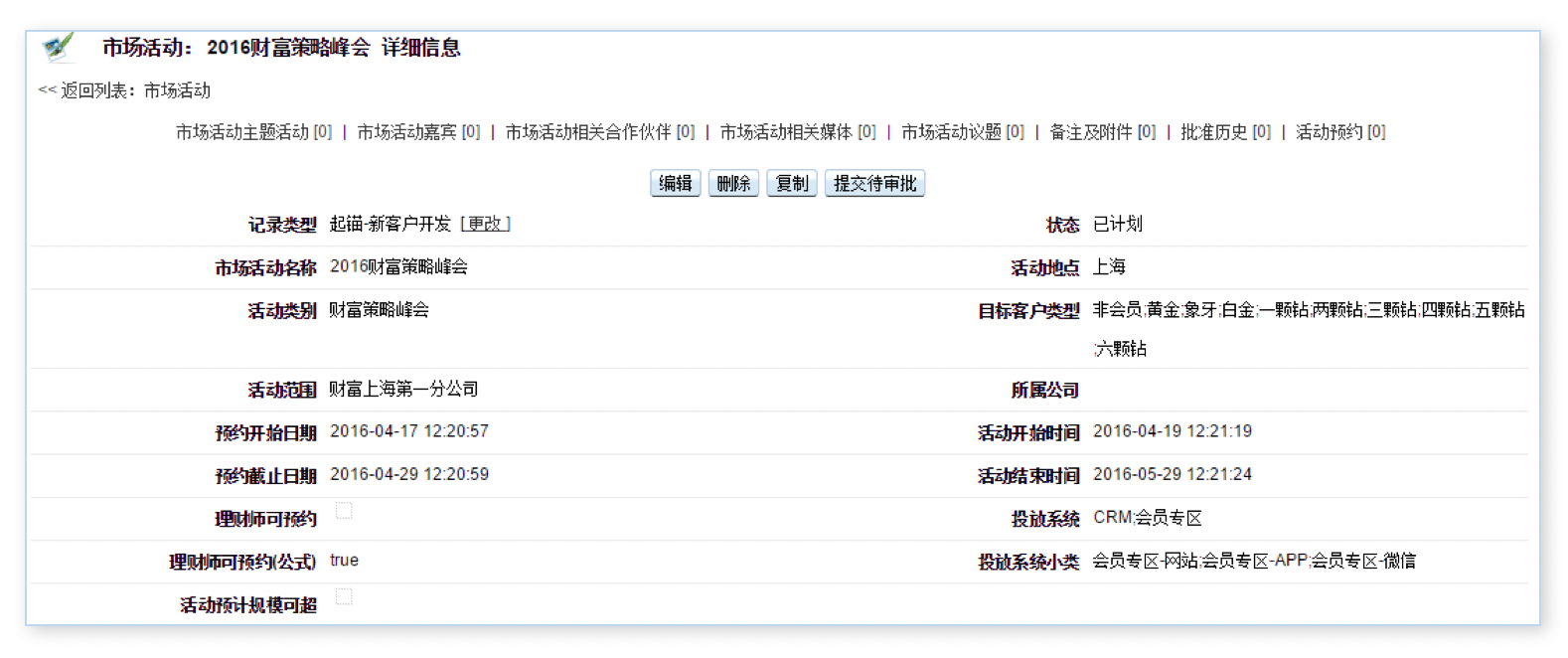 财富管理｜金融行业CRM解决方案示意图